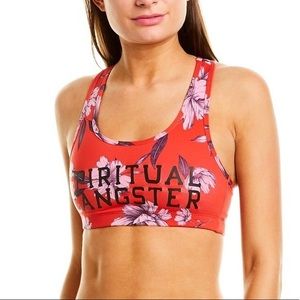 NWT Spiritual Gangster Floral Warrior Sports Bra size small